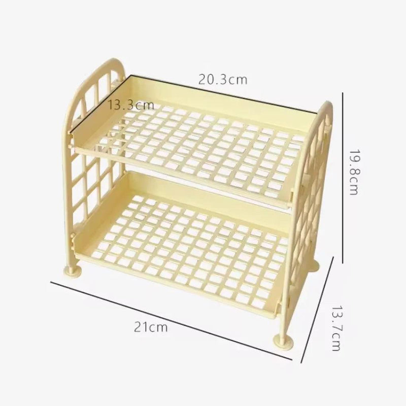 Prateleira de mesa dobrável dupla