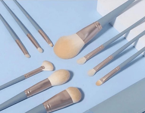 10 Professional Makeup Brushes Set Contouring Smoke Brushes